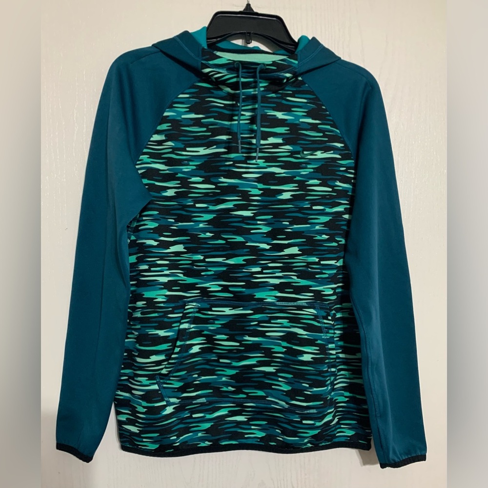 Nike Therma-Fit Pull Over Teal Hoodie - Picture 1 of 6